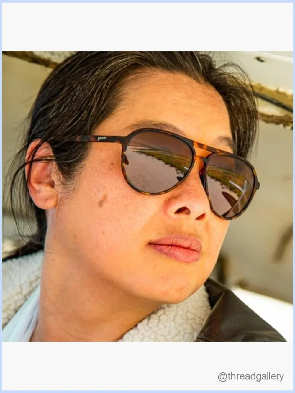 Polarized Aviator Sunglasses, Large, UV400, No Slip No Bounce